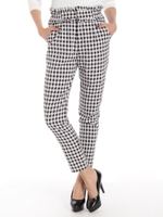 ギンガムフリルパンツ/ブラック