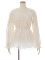 カットワークレースTOPS/ピンク