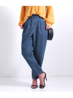 【Alluge】デニムテーパードパンツ/ブルー(019)