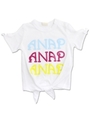 【ANAP KIDS】肩開き前結びTOPS/ホワイト(001)