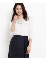 センタードレープカットソー/ライトグレー(011)