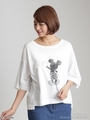 60/2天竺ビックＴシャツ(ミッキーマウス)/ホワイト