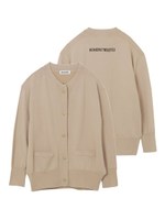 BACK LOGO KNIT CARDIGAN/ベージュ