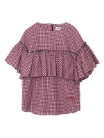 GINGHAM CHECK TOP/レッド