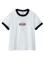 OVAL LOGO S/S RINGER TEE/ホワイト