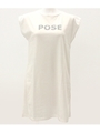 【Sandie anap】POSEロゴＴシャツチュニック/ホワイト(001)