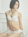 ROMANTIC LACE グラマーアップブラTバックセット/WHITE