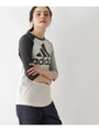 adidas ロゴ入りクレイジーラグランTシャツ/ブラック(019)