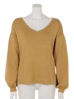 タックＳＬＶボリュームＫｎｉｔ　ＴＯＰ/YEL