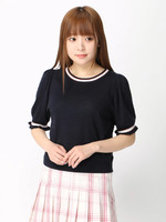 WEGO/ラインパワショルニット