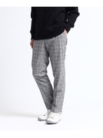 Carreman チェックストレッチパンツ/ブラック(219)