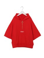 ZIPパーカーT/レッド