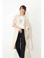 〈ウォッシャブル〉2WAYスキッパーシャツワンピース/ベージュ(040)