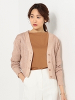 〓JOC C/PE ラメ Vネック カーディガン/LT.PINK