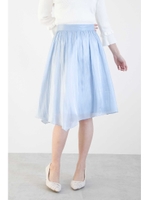 エアメタリックサテンスカート/ブルー(110)