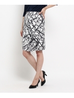 グラフィカルプリントスカート/ネイビー(193)