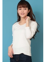 コンパクトリブカットソー/ホワイト(030)