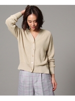 【洗える】シルコットンニットカーディガン/ライトパープル(081)