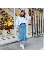 ストライプスキッパーシャツ/ブルー