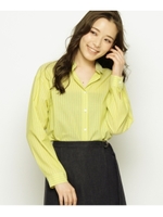 ストライプ柄シャツ/レモンイエロー(331)