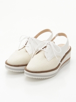 スリングバックレースアップサンダル/ホワイト