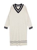 チルデンニットロングワンピース/ベージュ