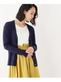 テレコニットVカーディガン/ネイビー(093)