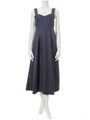 バックシャンロングマキシワンピース/ネイビー