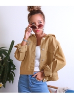 【anap mimpi】バックボタンジャケット/ベージュ(005)