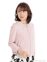 ポケビジューノーカラーブルゾン/ピンク