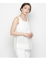 異素材シルケットコットンタンクトップ/ホワイト系(102)