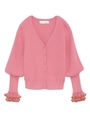 鈎針ニットカーディガン/PNK