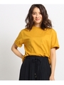 吊り編み天竺ゆるシルエットTシャツ/マスタード(033)