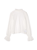 シアードットハイネックブラウス/ブラック(010)