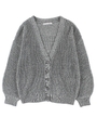 ・ワッフルカーディガン/杢グレー