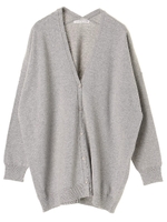 ドロップカラーカーディガン/杢ライトグレー