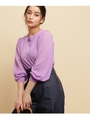 バックリボンハイゲージニット/ライトパープル(081)