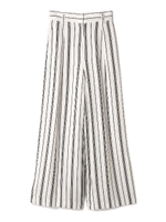 ランダムストライプリラックスストレートワイドパンツ/ホワイト1(031)