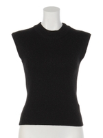 ノースリーブモックネックリブニット/ピンク