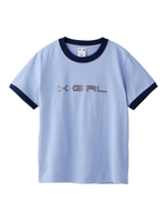 PLASTIC LOGO S/S RINGER TEE/ライトブルー