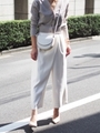 【WEB限定】◎JOCIT ラップ風 タックパンツ / ワイドパンツ/OFF WHITE