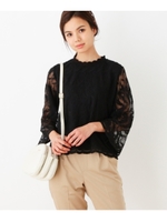 レースブラウス/ブラック(019)