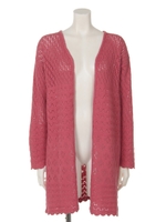 【sw】クロシェロングカーディガン/PNK