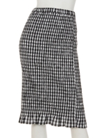 ギンガムチェックJ/WタイトミディSK/BLK