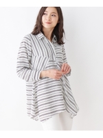 切り替えスキッパーシャツ/ホワイト系(302)