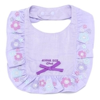 お花柄ステッチ入りスタイ