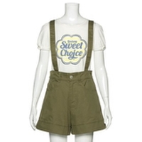 【30%OFF】サスつきハイウエストショートパンツ