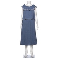 【30%OFF】ボリューム衿トップスドッキングワンピース