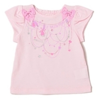 ラメネックレストロンプルイユTシャツ