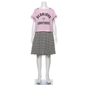 ロゴTシャツ×ボーダーワンピースセット